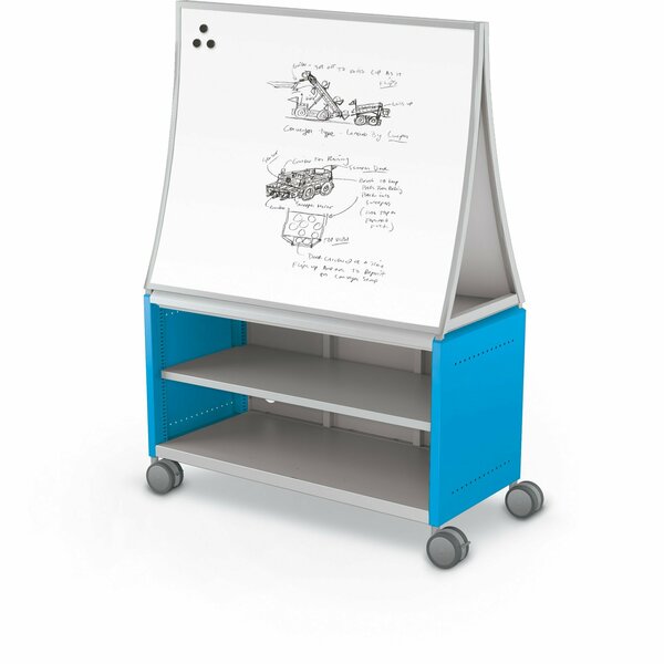 Mooreco Compass Cabinet Maxi H1 With Ogee Dry Erase Board Blue 61.9in H x 42in W x 19.2in D A3A1E1D1B0